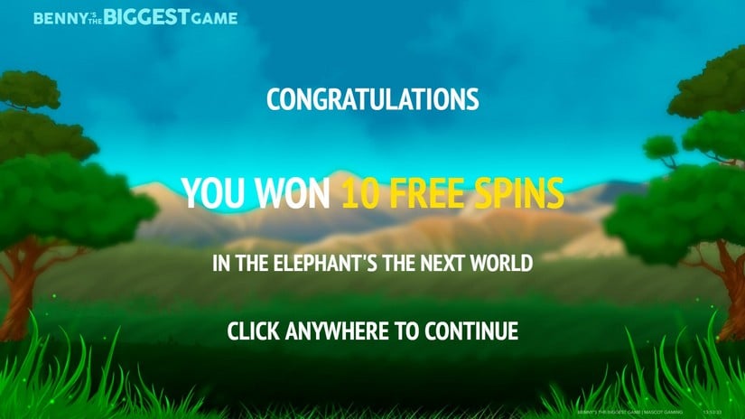 Benny’s the Biggest Game slot screen 2