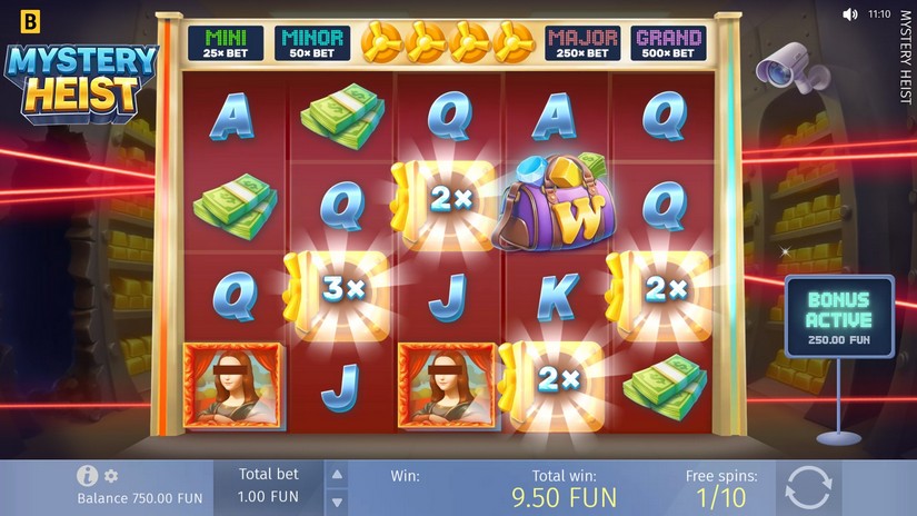 Mystery Heist slot screen 4