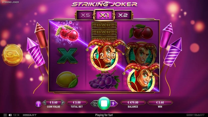 Striking Joker slot screen 2