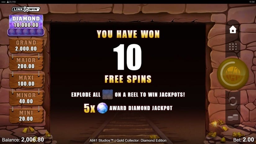 Gold Collector: Diamond Edition slot screen 4