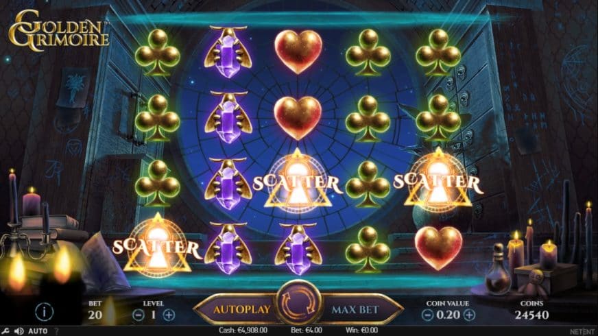 Golden Grimoire slot screen 5