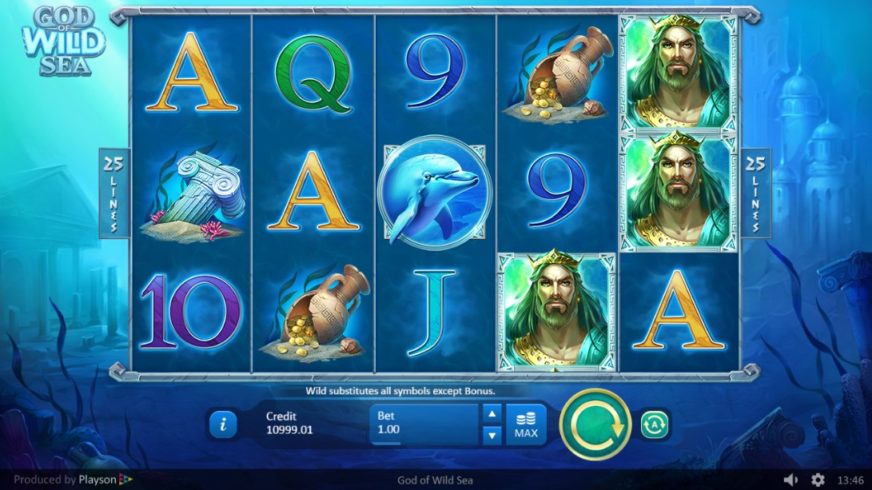God of Wild Sea slot screen 1