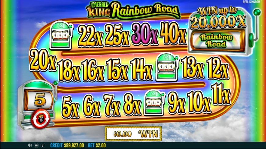 Emerald King Rainbow Road slot screen 4