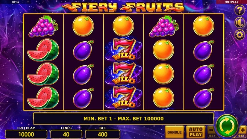 Fiery Fruits slot screen 1