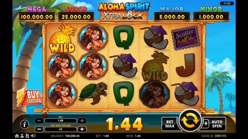 Aloha Spirit XtraLock slot screen 2