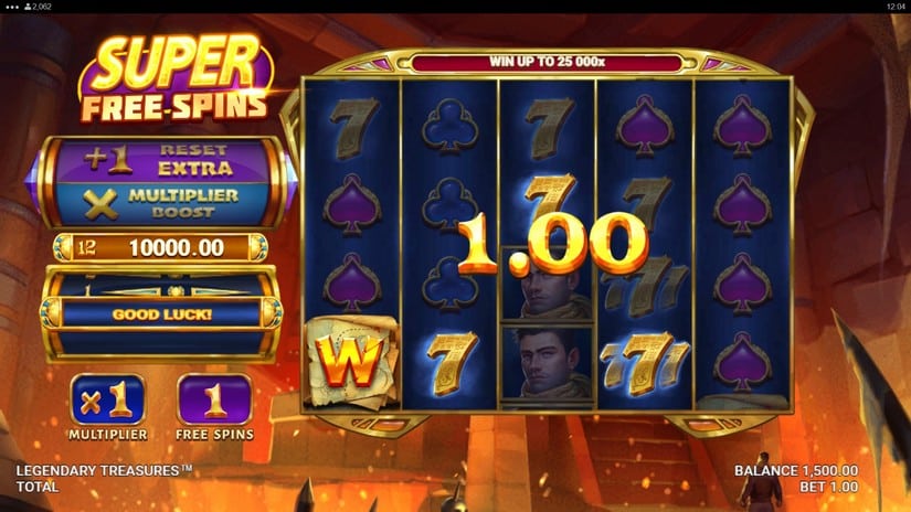 Legendary Treasures slot screen 4