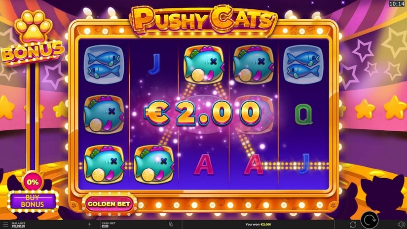 Pushy Cats slot screen 2