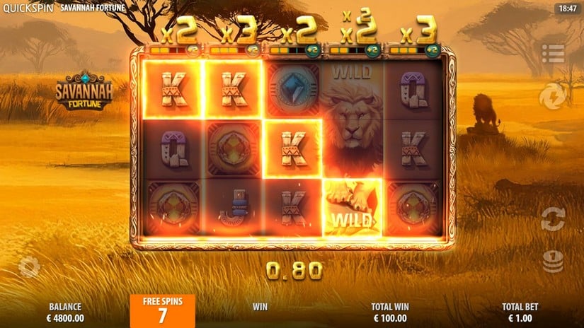 Savannah Fortune slot screen 4