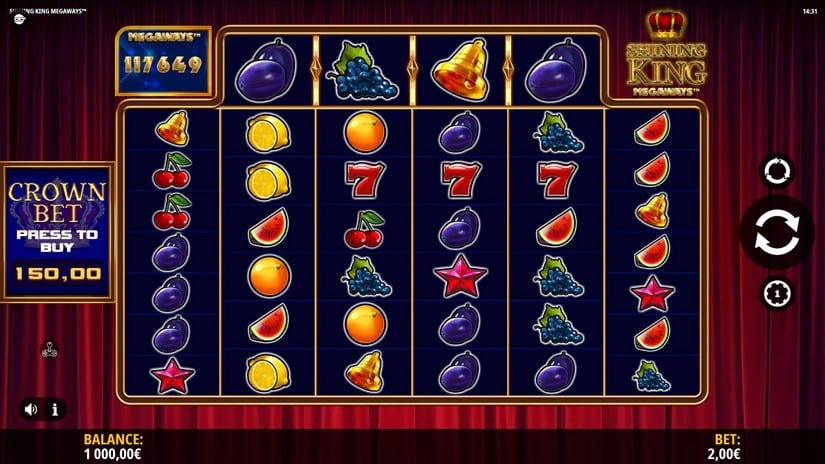 Shining King Megaways slot screen 1