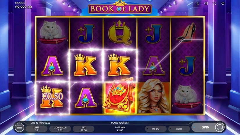 Book of Lady slot screen 2