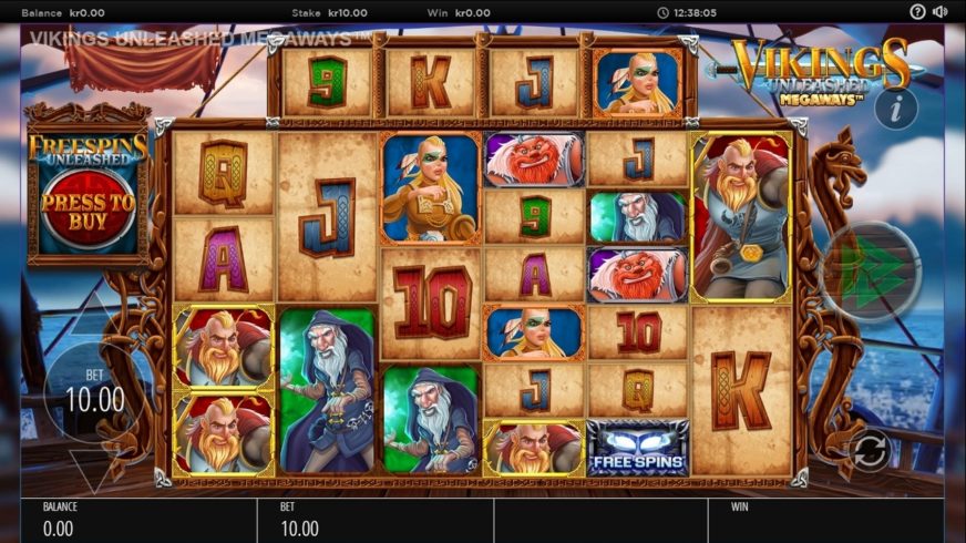 Vikings Unleashed Megaways slot screen 1