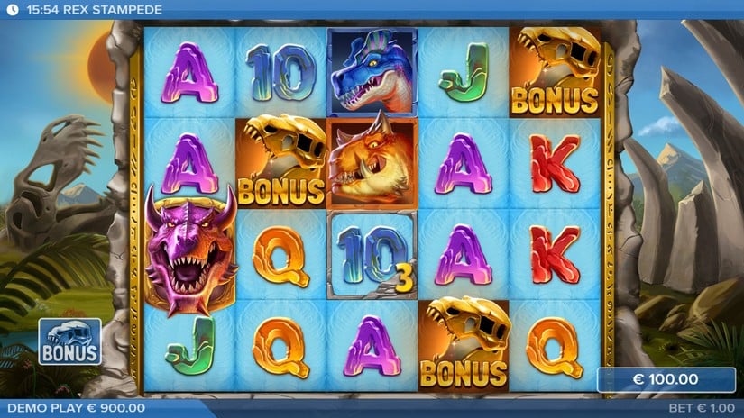 Rex Stampede slot screen 2