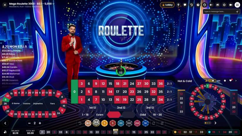 Mega Roulette 3000 slot screen 1