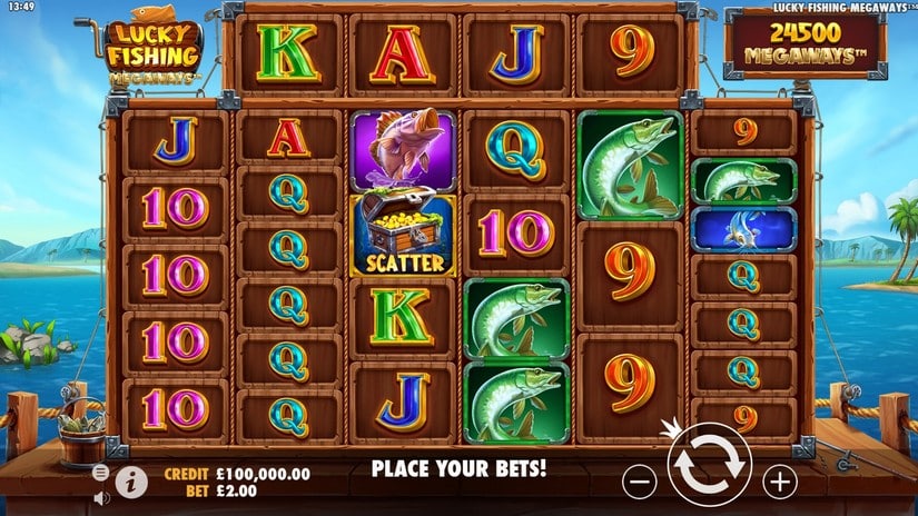 Lucky Fishing Megaways slot screen 1