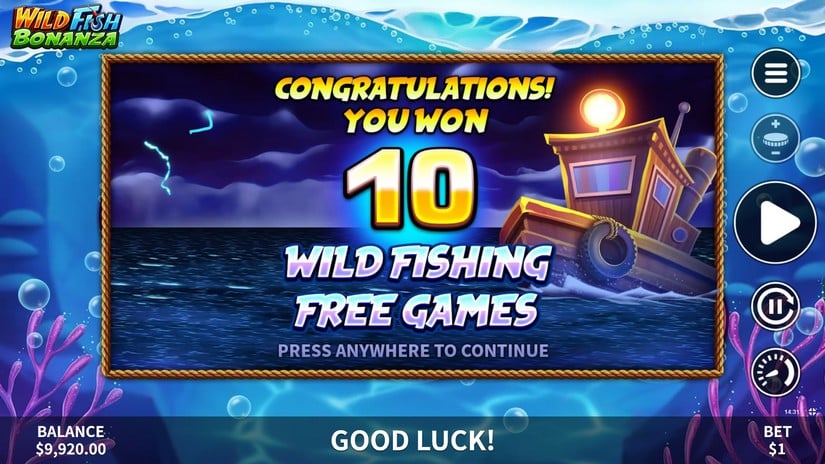 Wild Fish Bonanza slot screen 3