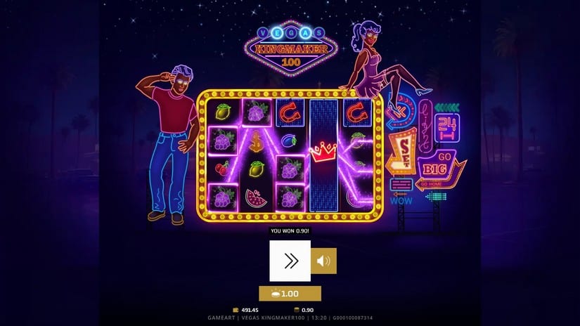 Vegas Kingmaker 100 slot screen 2