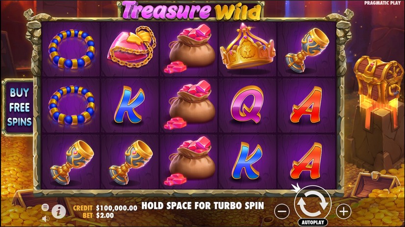Treasure Wild slot screen 1