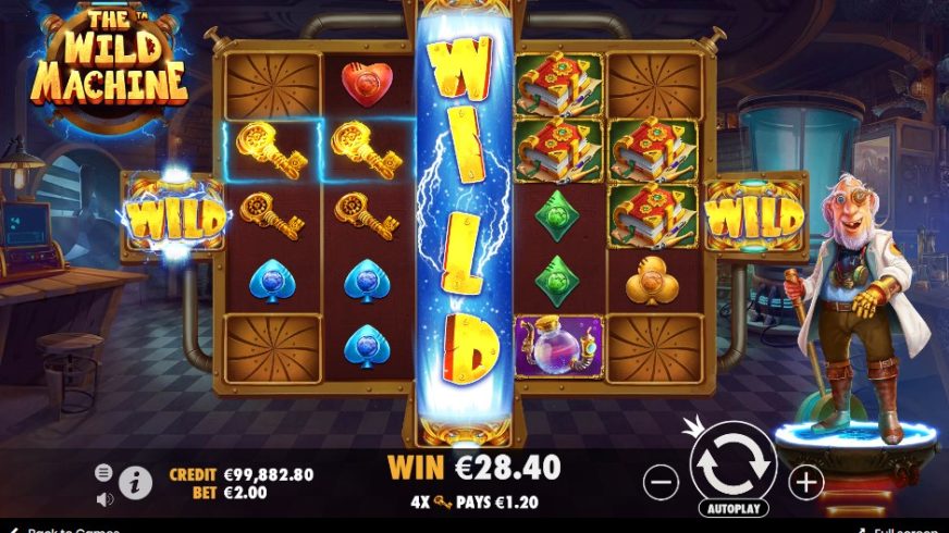 The Wild Machine slot screen 2