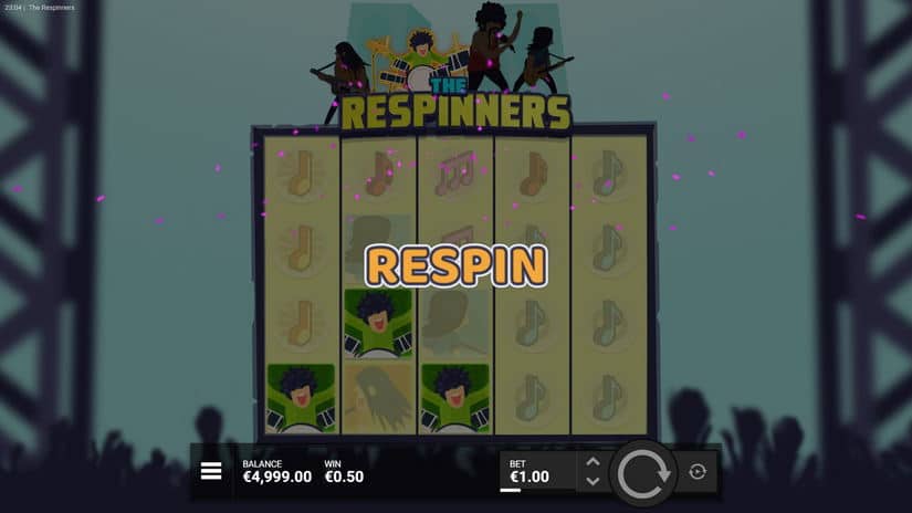 The Respinners slot screen 3