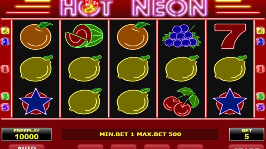 Hot Neon slot screen 1