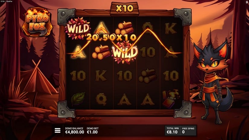 Pyrofox slot screen 5