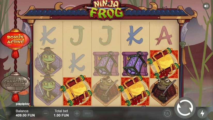 Ninja Frog slot screen 2