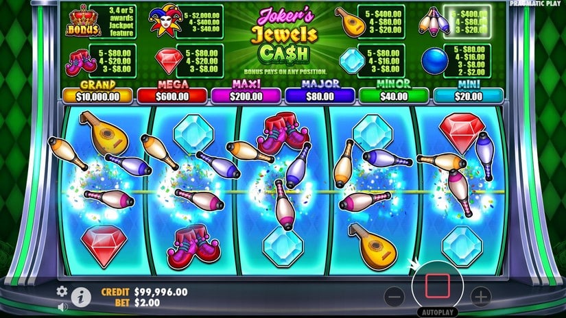Joker’s Jewels Cash slot screen 2