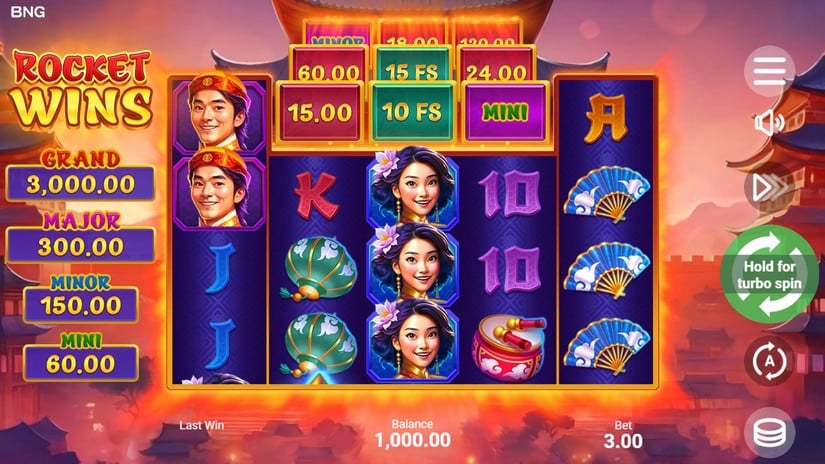 Rocket Wins slot screen 1