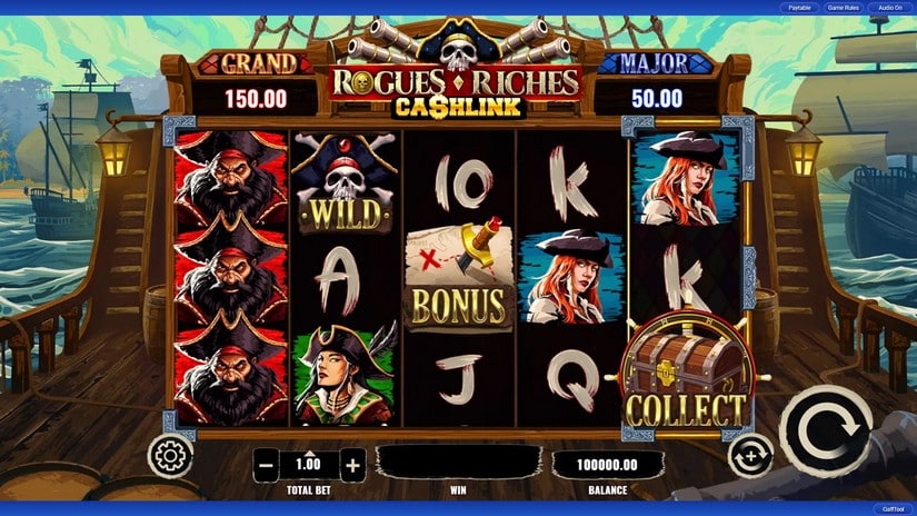 Rogues Riches Cashlink slot screen 1