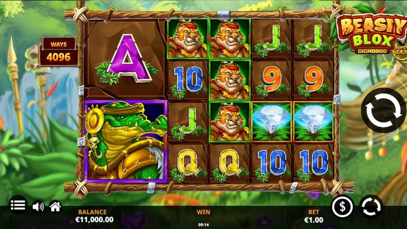 Beasty Blox Gigablox slot screen 1