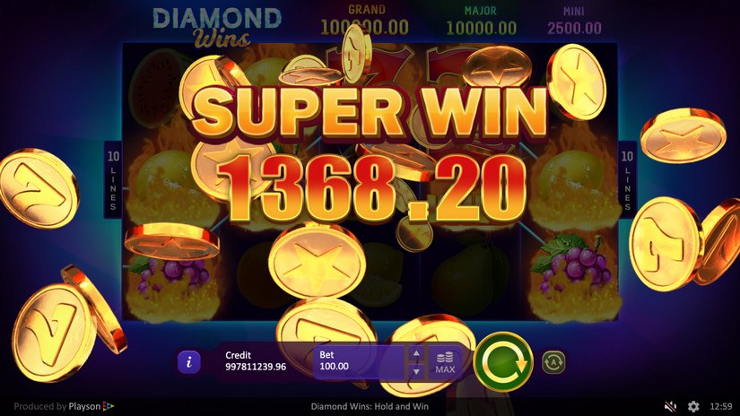 Diamond Wins: Hold & Win slot screen 7