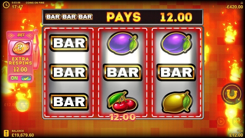 Coins on Fire slot screen 3