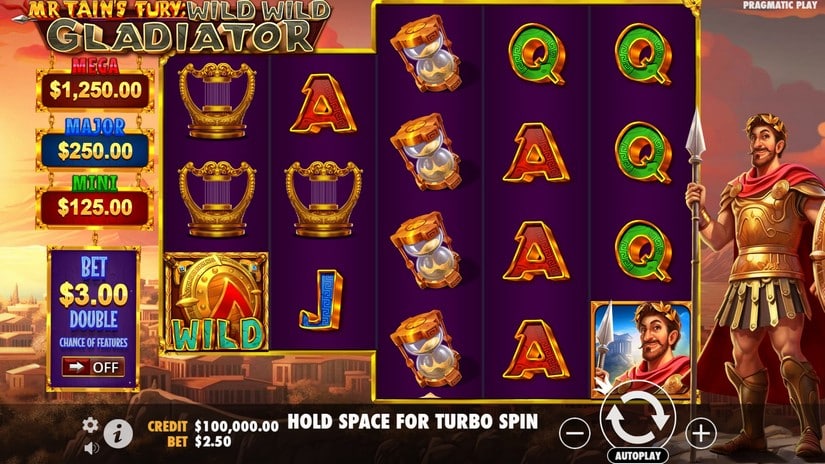 Mr Tain’s Fury: Wild Wild Gladiator slot screen 1