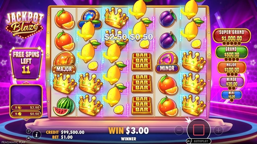 Jackpot Blaze slot screen 3