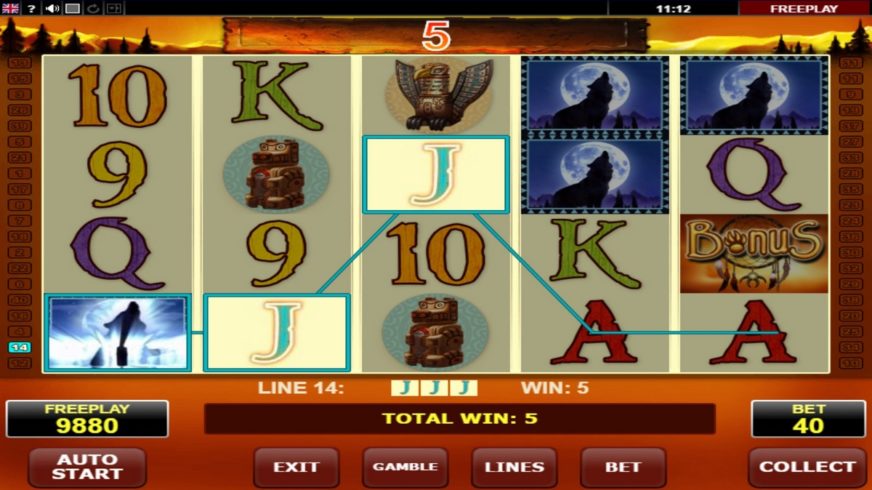 Wolf Moon slot screen 2