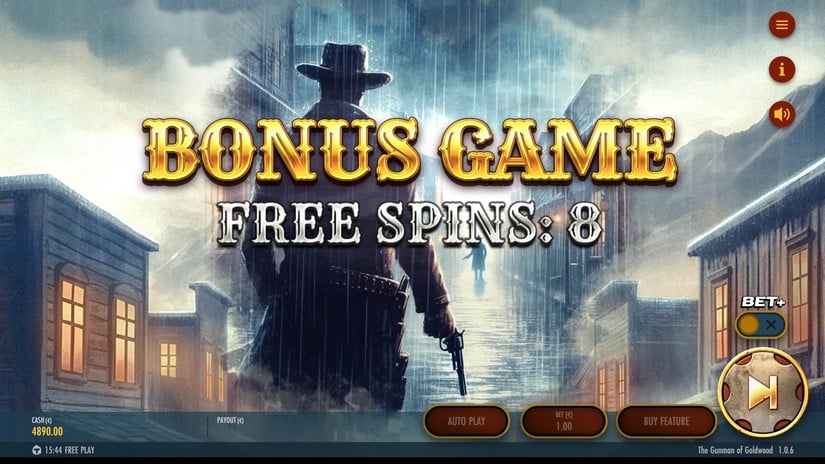 The Gunman of Goldwood slot screen 3