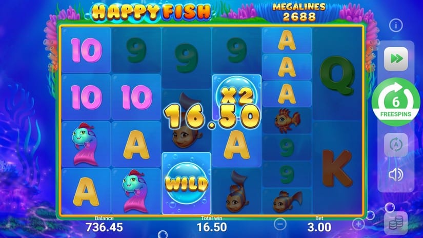 Happy Fish slot screen 4