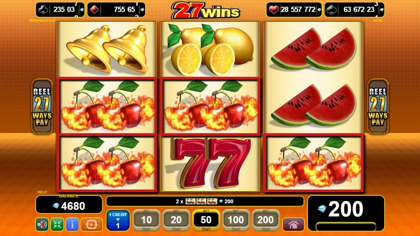 27 Wins slot screen 2