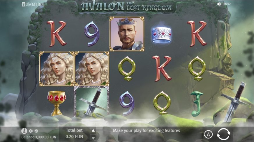Avalon: The Lost Kingdom slot screen 1