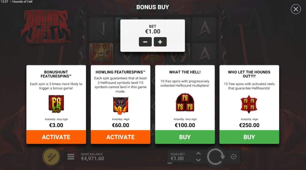 Hounds of Hell bonus buy