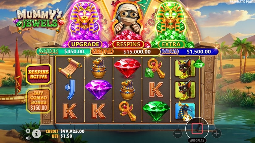 Mummy’s Jewels slot screen 2