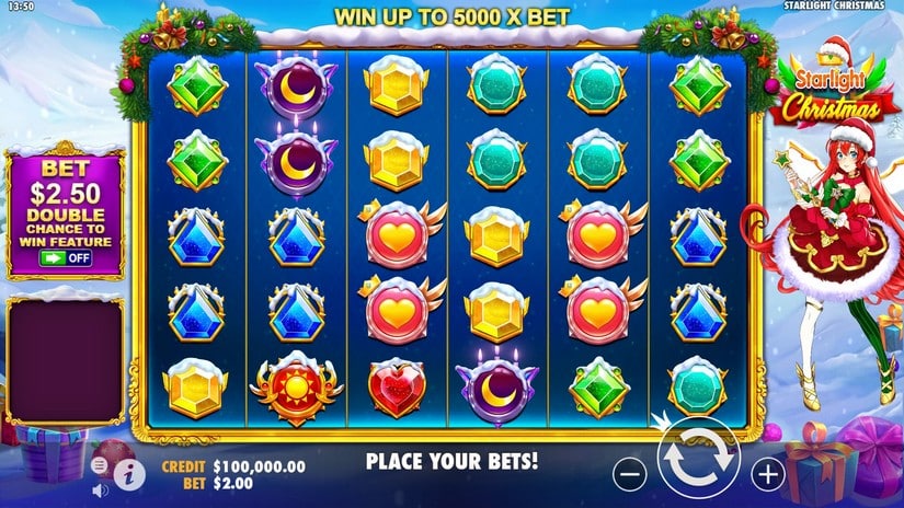 Starlight Christmas slot screen 1