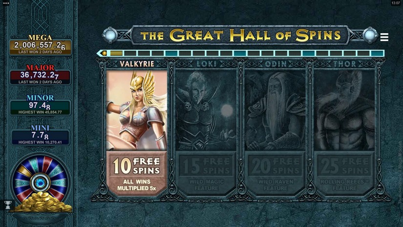 Thunderstruck II Mega Moolah slot screen 5