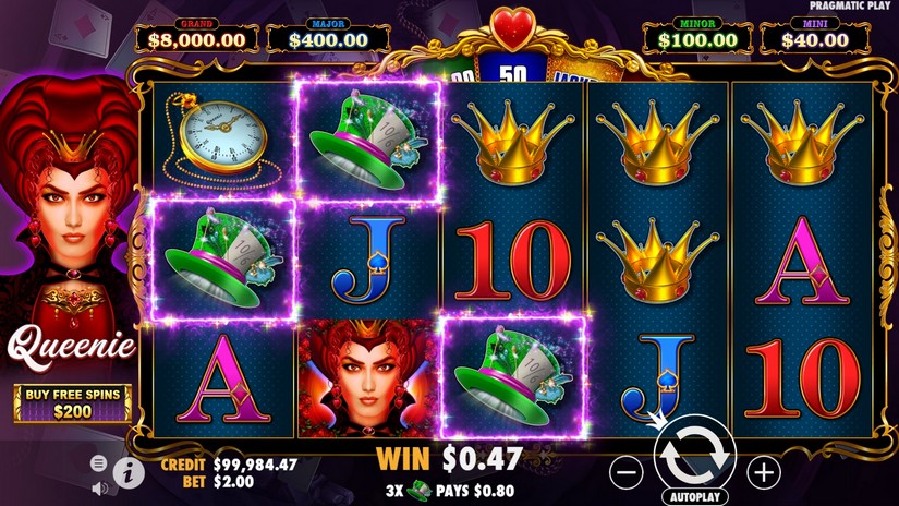 Queenie slot screen 3