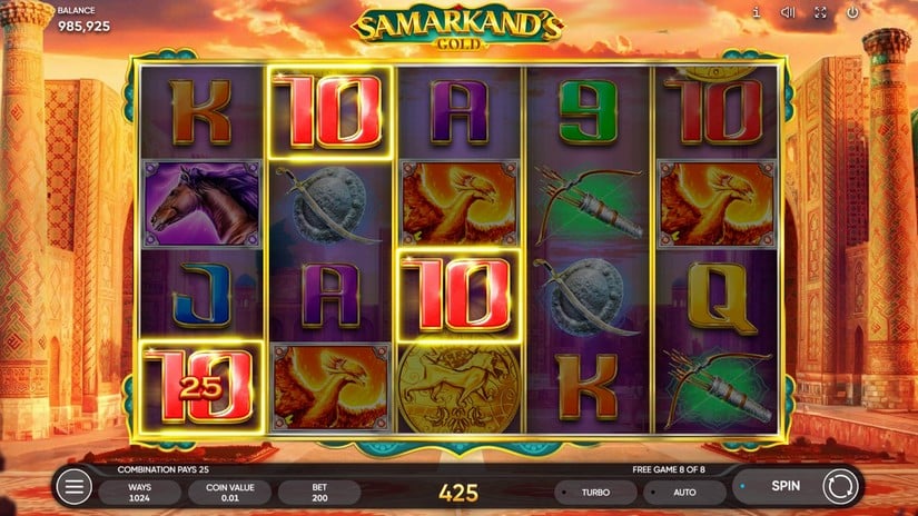 Samarkand’s Gold slot screen 7