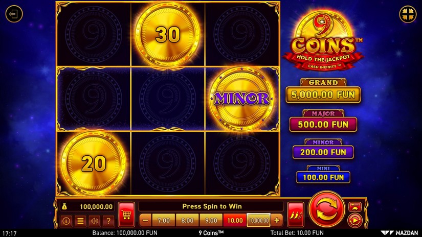 9 Coins™ slot screen 1