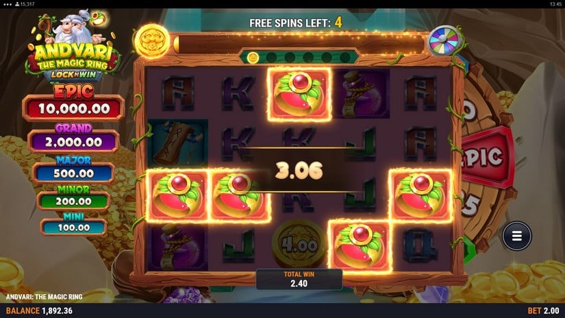 Andvari: The Magic Ring slot screen 4