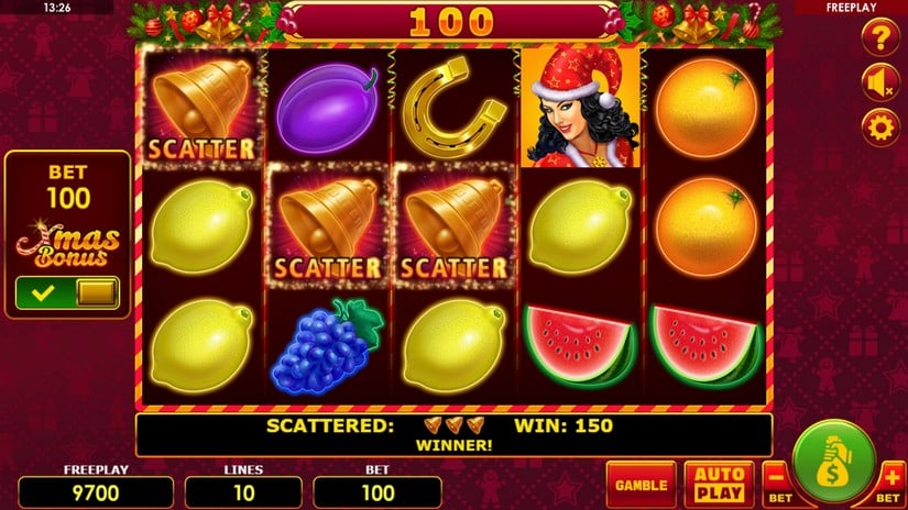 Lucky Joker Xmas slot screen 2
