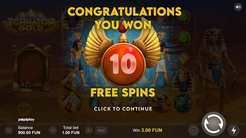 Echnaton Gold slot screen 3