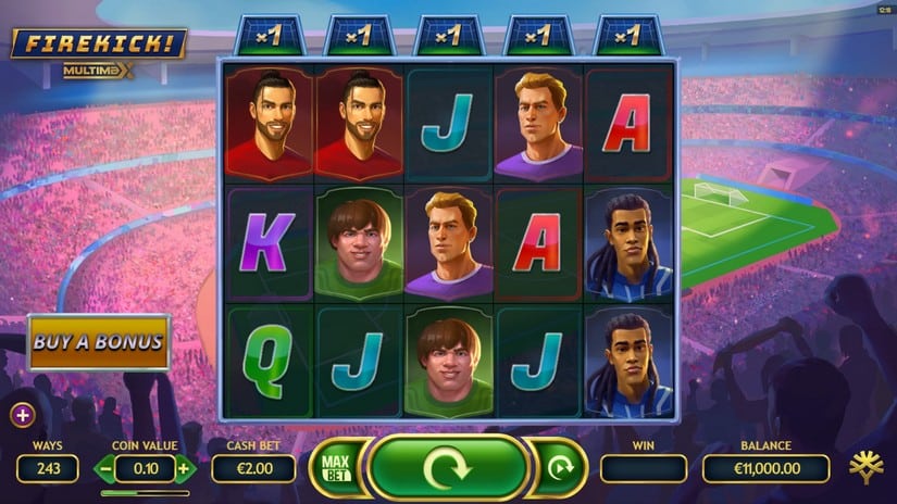 Firekick! Multimax slot screen 1